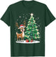 Christmas Christmas Tree Santa Reindeer , black T-Shirt - T-Shirt | Forest