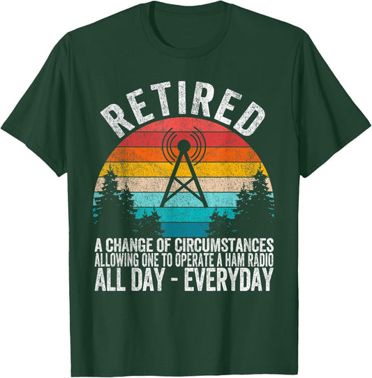 Funny Retired Definition Ham Radio Operator Amateur Radio T-Shirt - T-Shirt | Forest