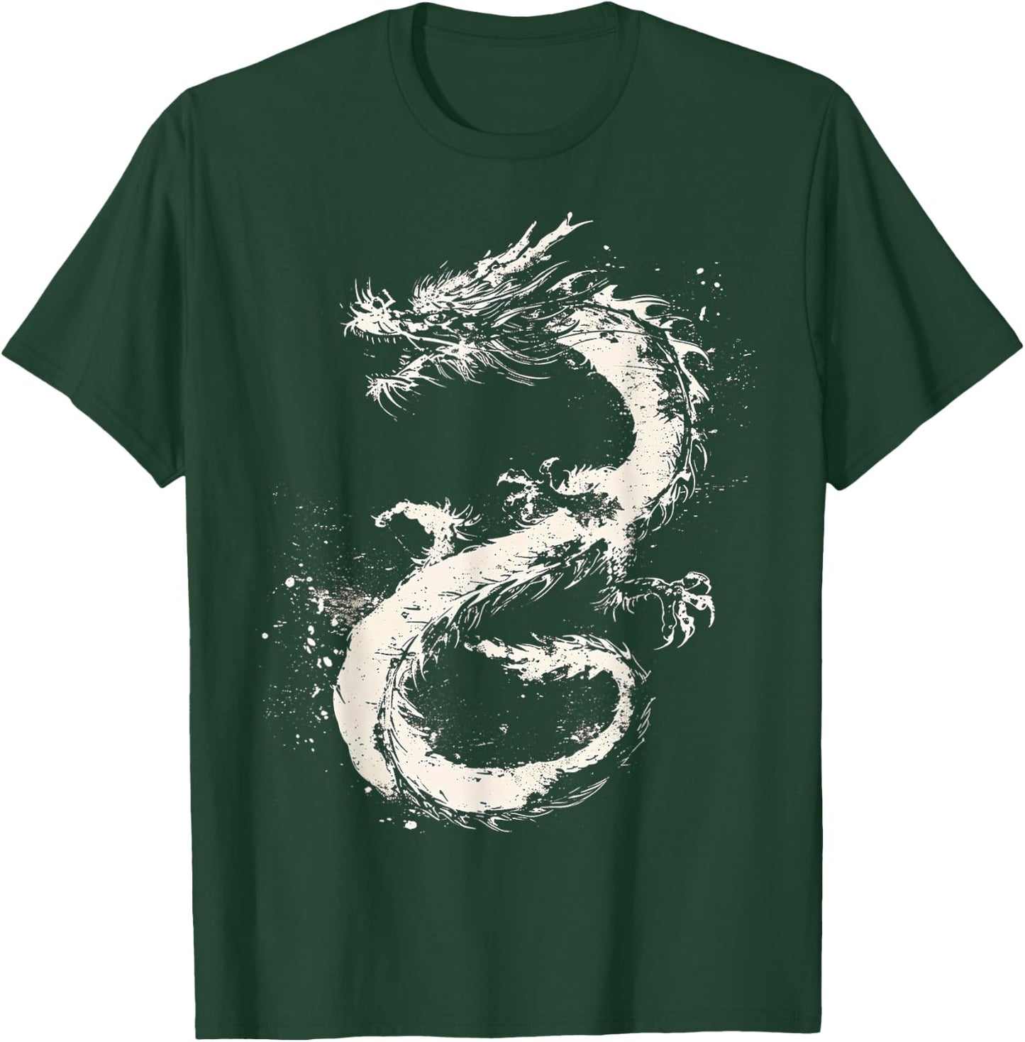 Dragon Drawing Painting Animal Art Graphic Dragon T-Shirt - T-Shirt | Forest