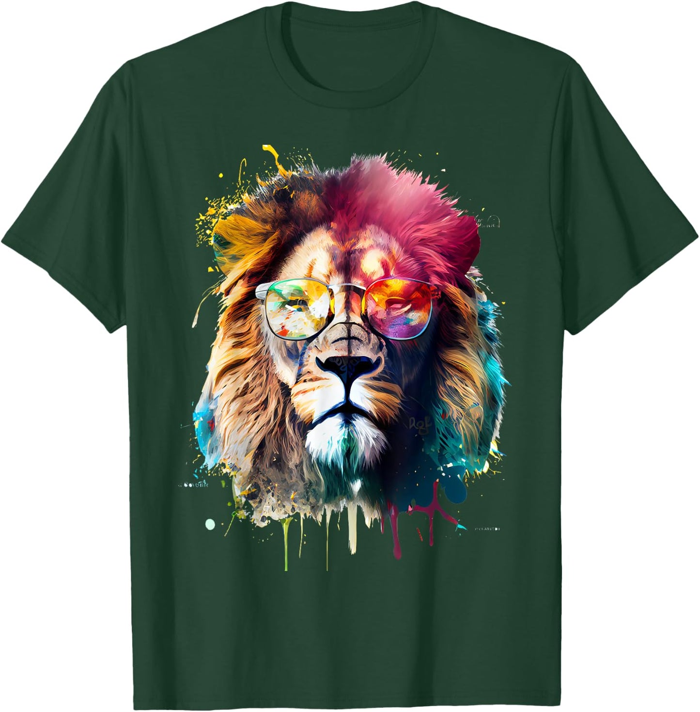 Lion sunglasses T-Shirt - T-Shirt | Forest