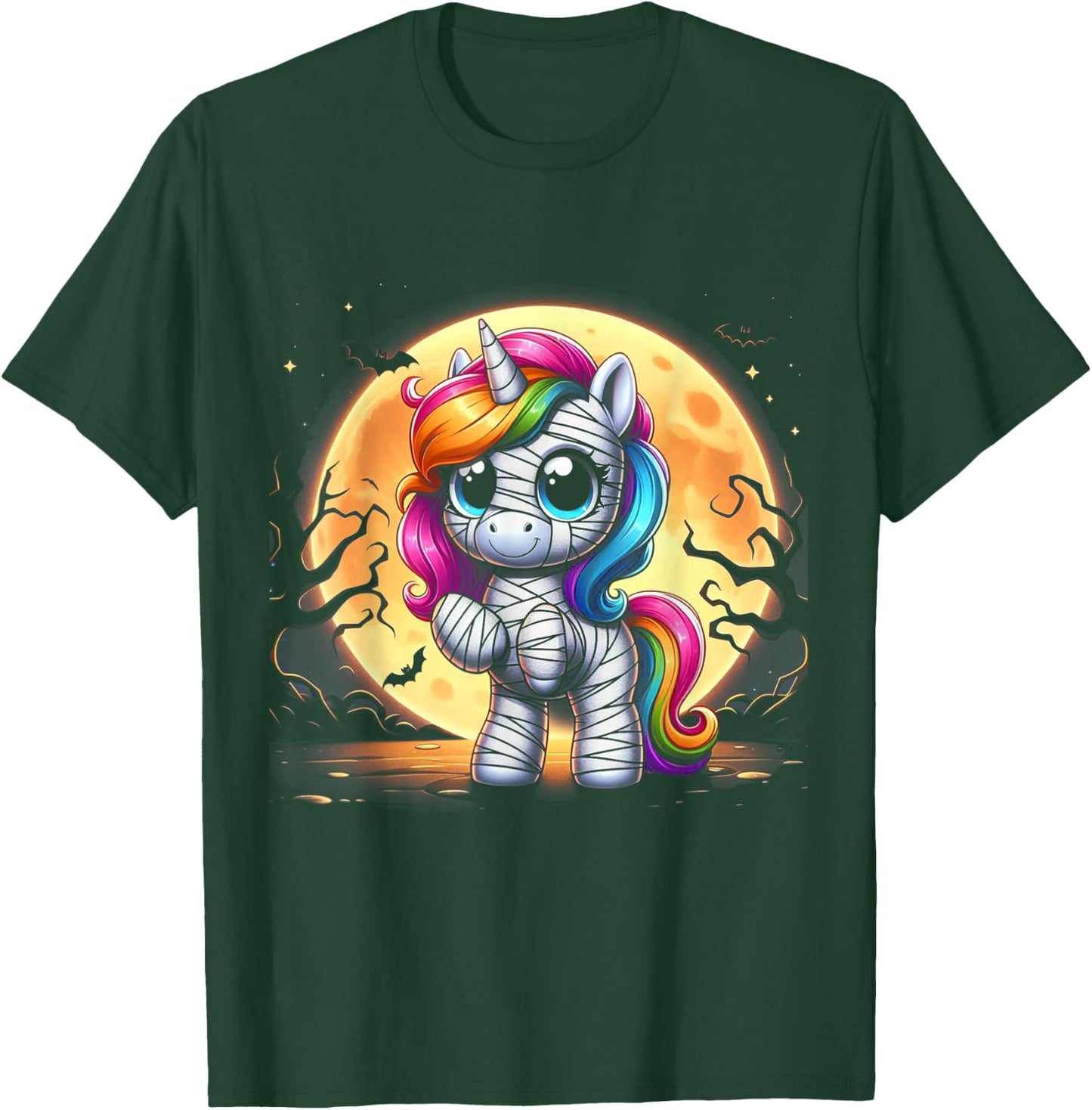Mummy Unicorn Halloween Shirt Girls Unicorn Halloween T-Shirt - T-Shirt | Forest