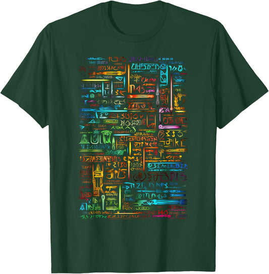 Colourful Art Graphic Motif Artwork , black T-Shirt - T-Shirt | Forest