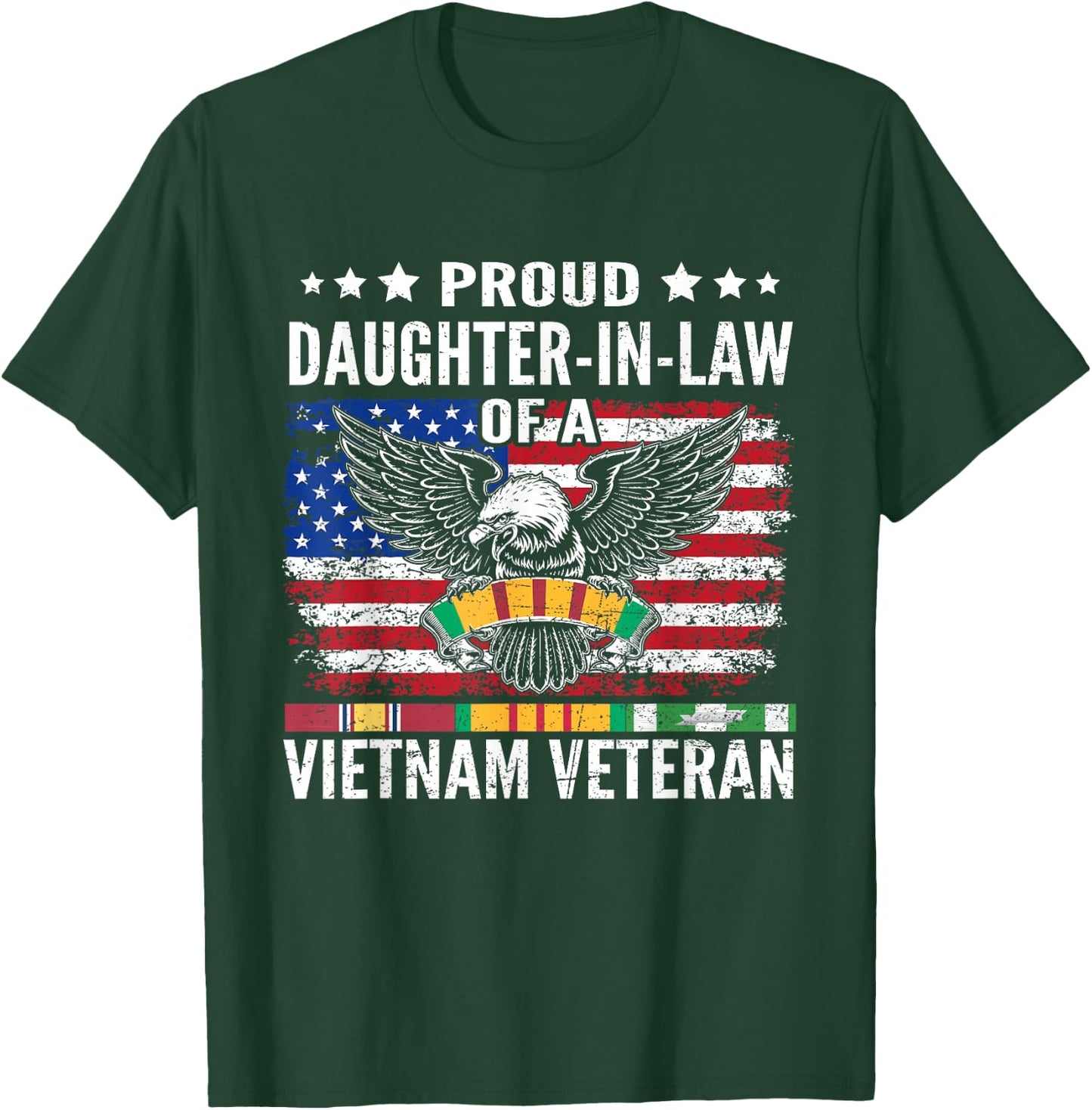 Proud Daughter-In-Law Of A Vietnam Veteran Family Matching T-Shirt - T-Shirt | Forest