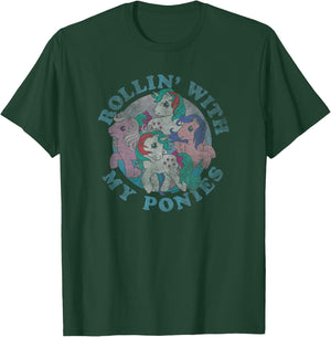 My Little Pony Retro Rollin' with My Ponies Classic Group T-Shirt - T-Shirt | Forest