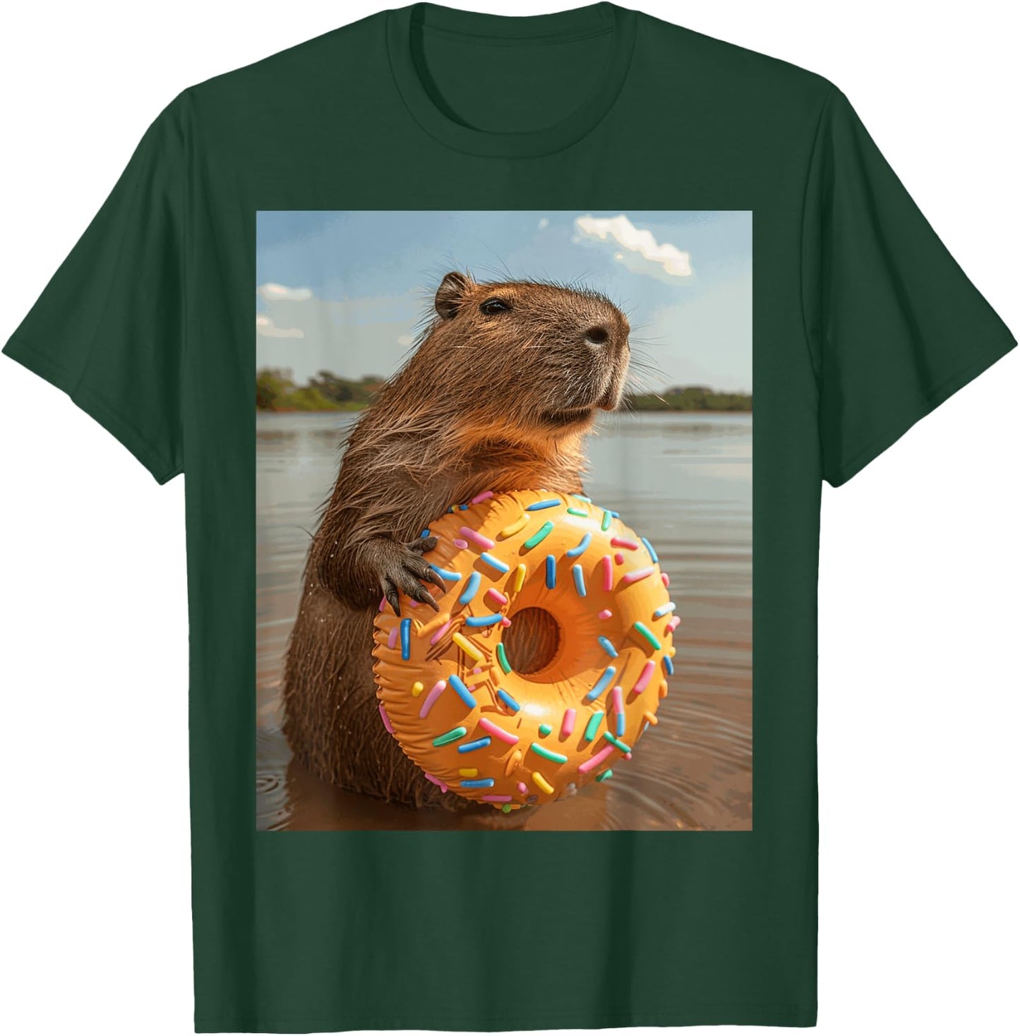 Funny Graphic Capybara T-Shirt - T-Shirt | Forest