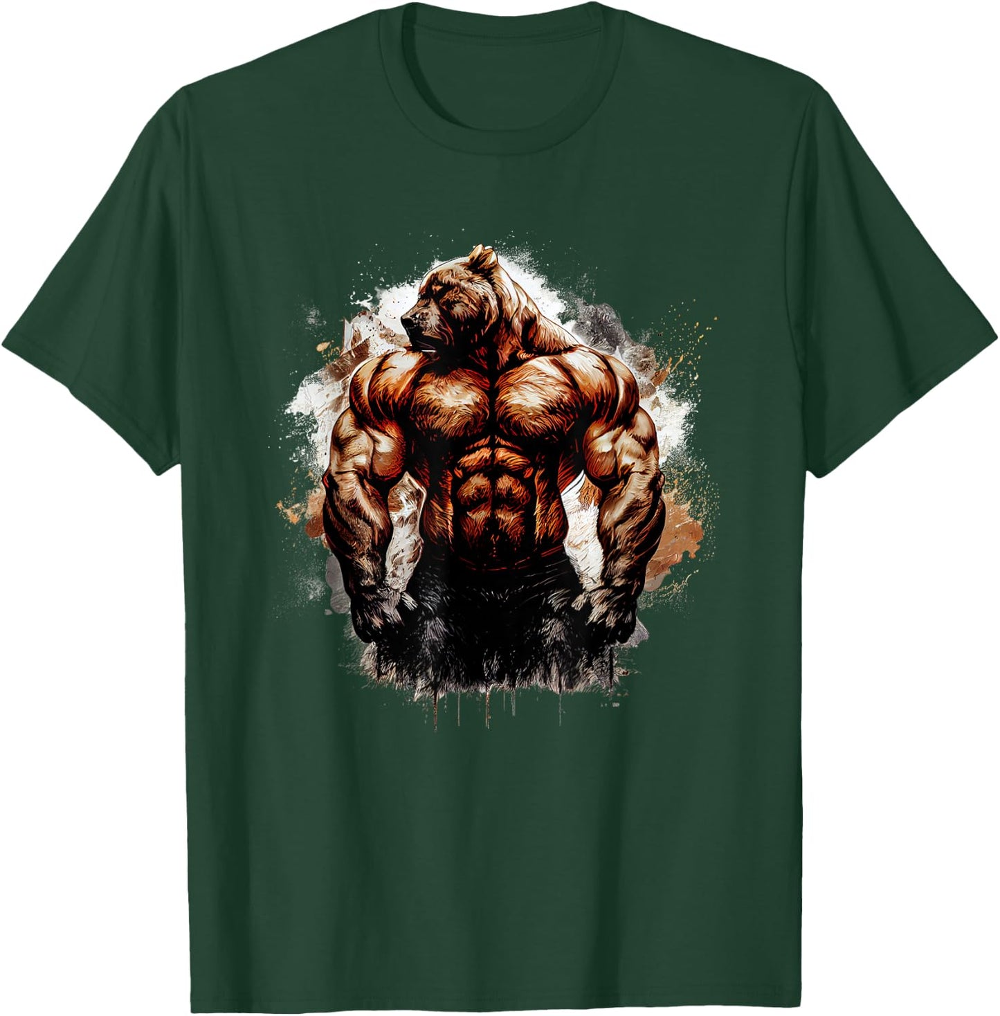 Grizzly Bear Gym Wear Bodybuilding Trainingsmotivation T-Shirt - T-Shirt | Forest