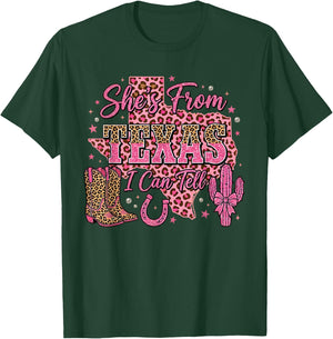 She's from Texas I Can Tell Retro Vintage Texas's Girl Roots T-Shirt - T-Shirt | Forest