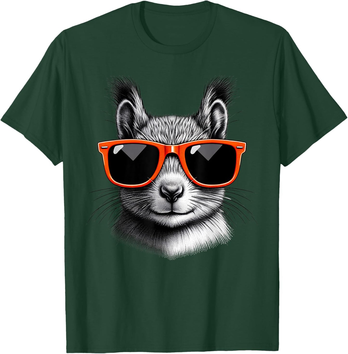 Cool Squirrel Wearing Sunglasses Graphic Art T-Shirt - T-Shirt | Forest