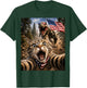 Patriotic TRex Cat Dinosaur Fourth of July Funny 4th of July T-Shirt - T-Shirt | Forest