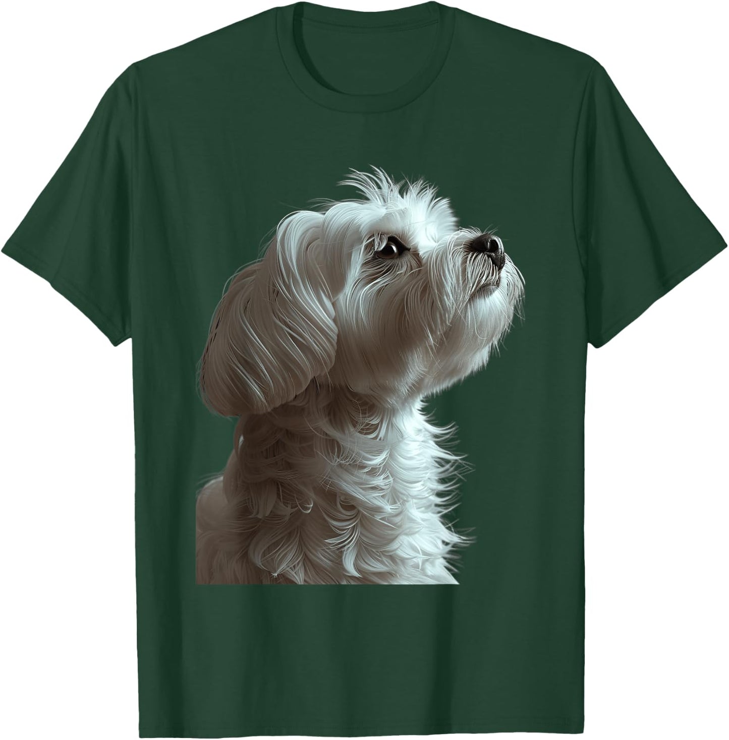 Maltese , black T-Shirt - T-Shirt | Forest