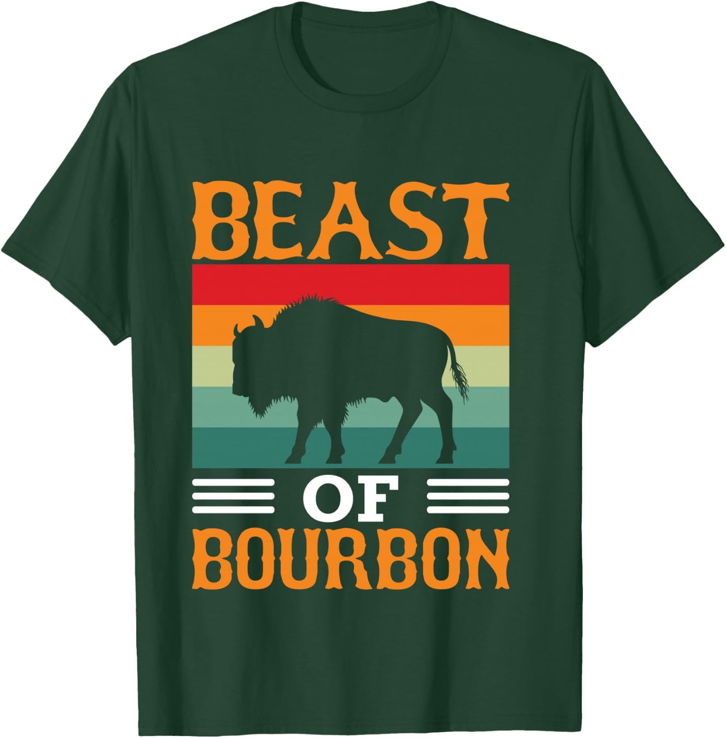 Beast of Bourbon Whiskey and Buffalo Lover T-Shirt - T-Shirt | Forest