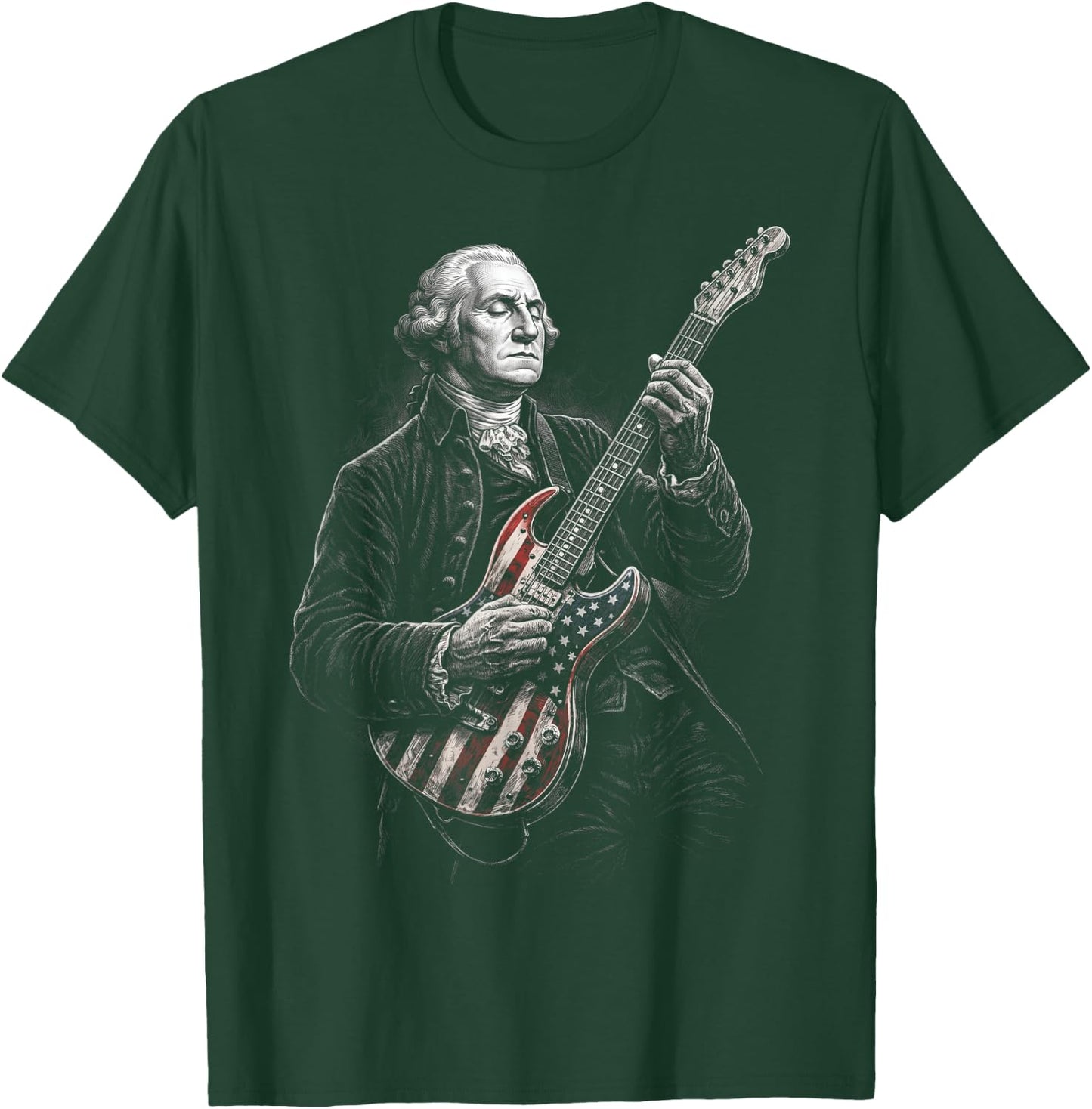 George Washington Guitar T-Shirt - T-Shirt | Forest