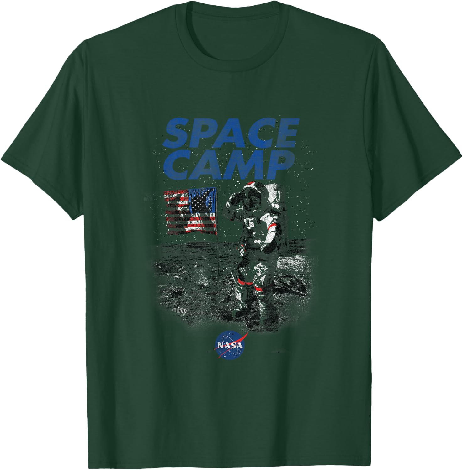 NASA Moon Landing Space Camp T-Shirt - T-Shirt | Forest