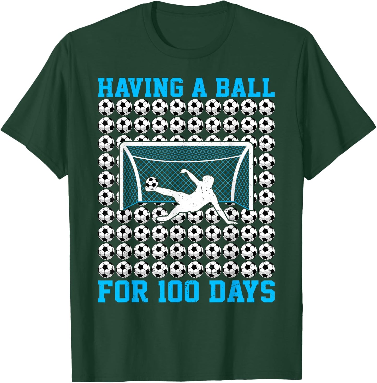 100 Days Of School Soccer 100th Day Of School For Boys Kids T-Shirt - T-Shirt | Forest