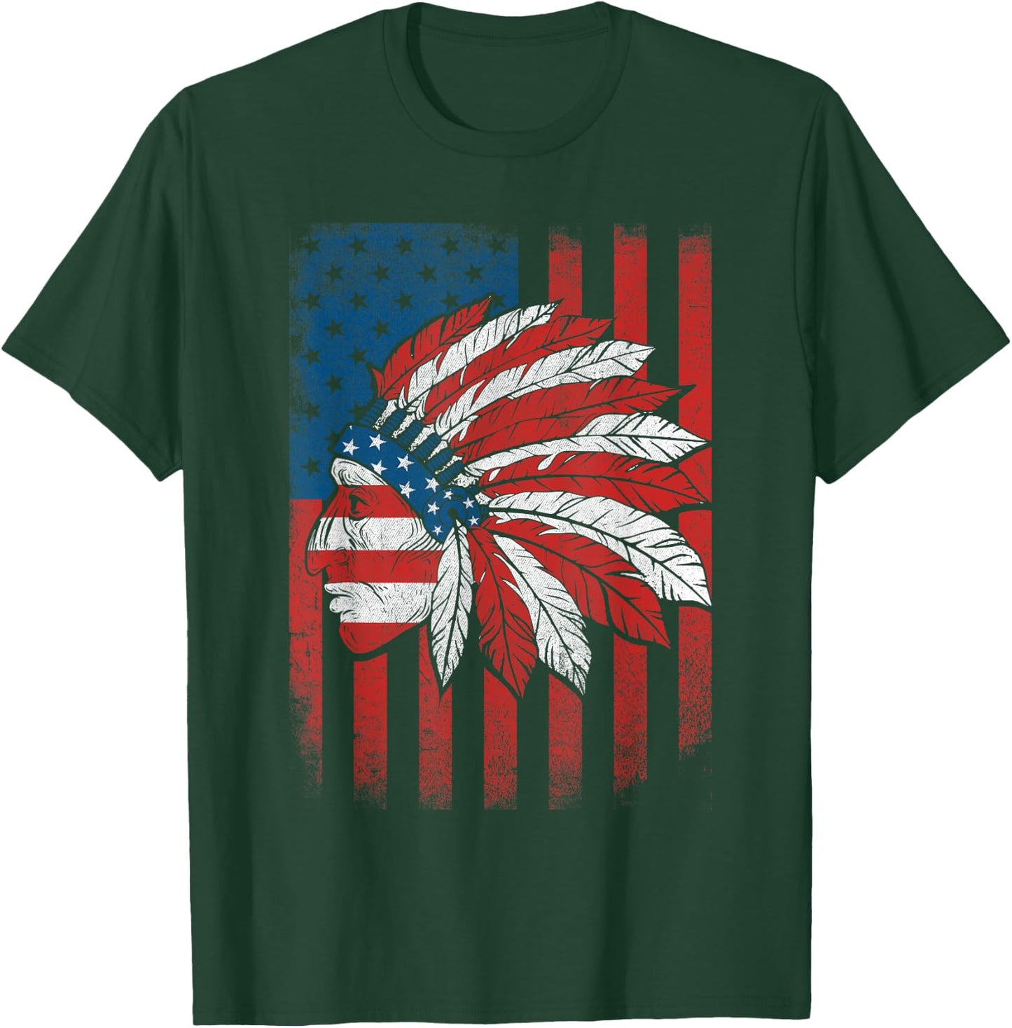 Native American Flag - USA Cherokee Indigenous People Indian Kids Men T-Shirt - T-Shirt | Forest