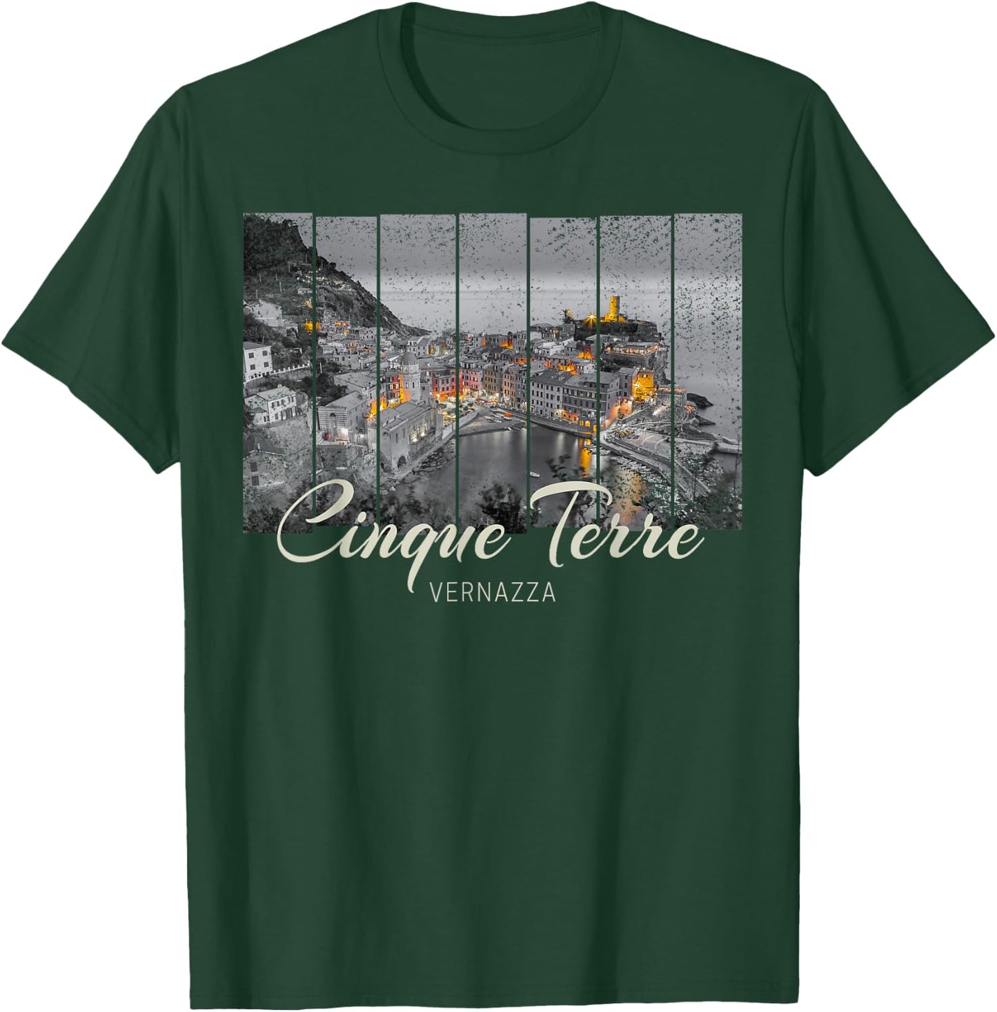 Cinque Terre Vernazza Italian vintage Souvenir T-Shirt - T-Shirt | Forest