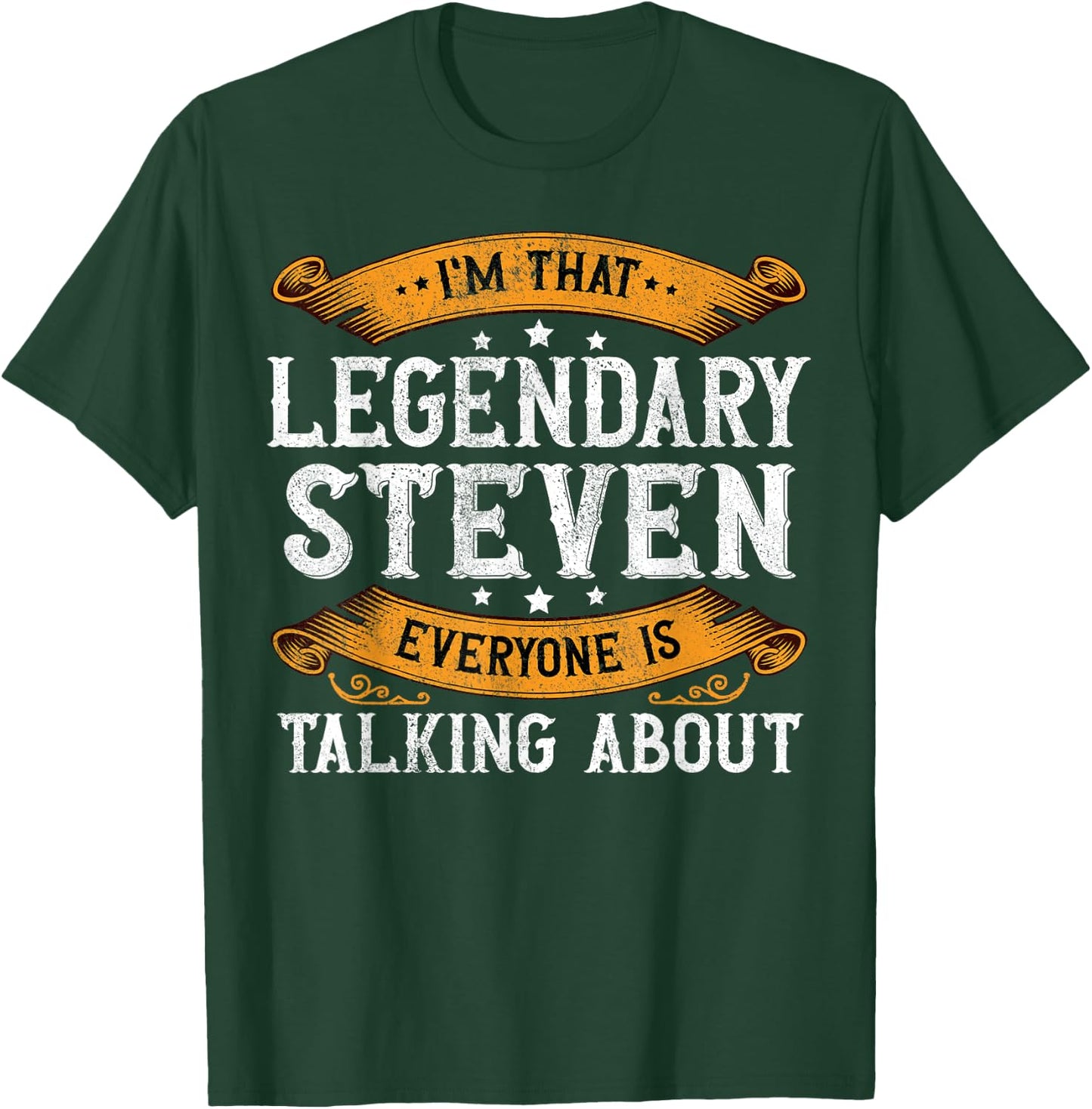 Steven Personal Name Funny Steven First Name T-Shirt - T-Shirt | Forest