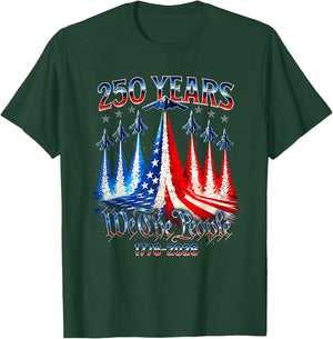250th Anniversary 250 Year America Freedom Air Jets T-Shirt - T-Shirt | Forest