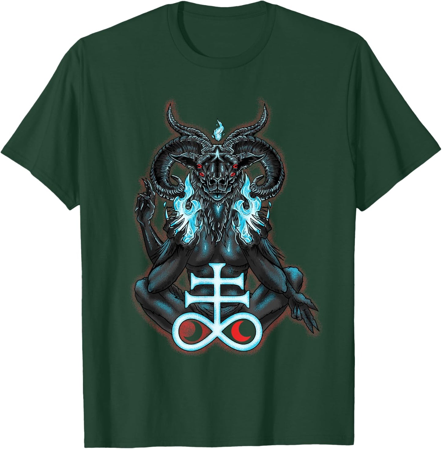 Sigil of Baphomet Satanic Lucifer T-Shirt - T-Shirt | Forest
