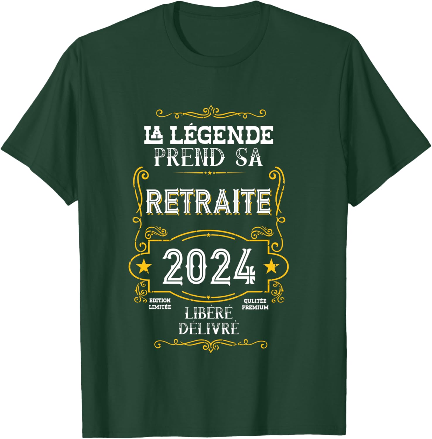 La Légende Takes Her Retirement – Funny Retired 2024 , Black, S T-Shirt - T-Shirt | Forest