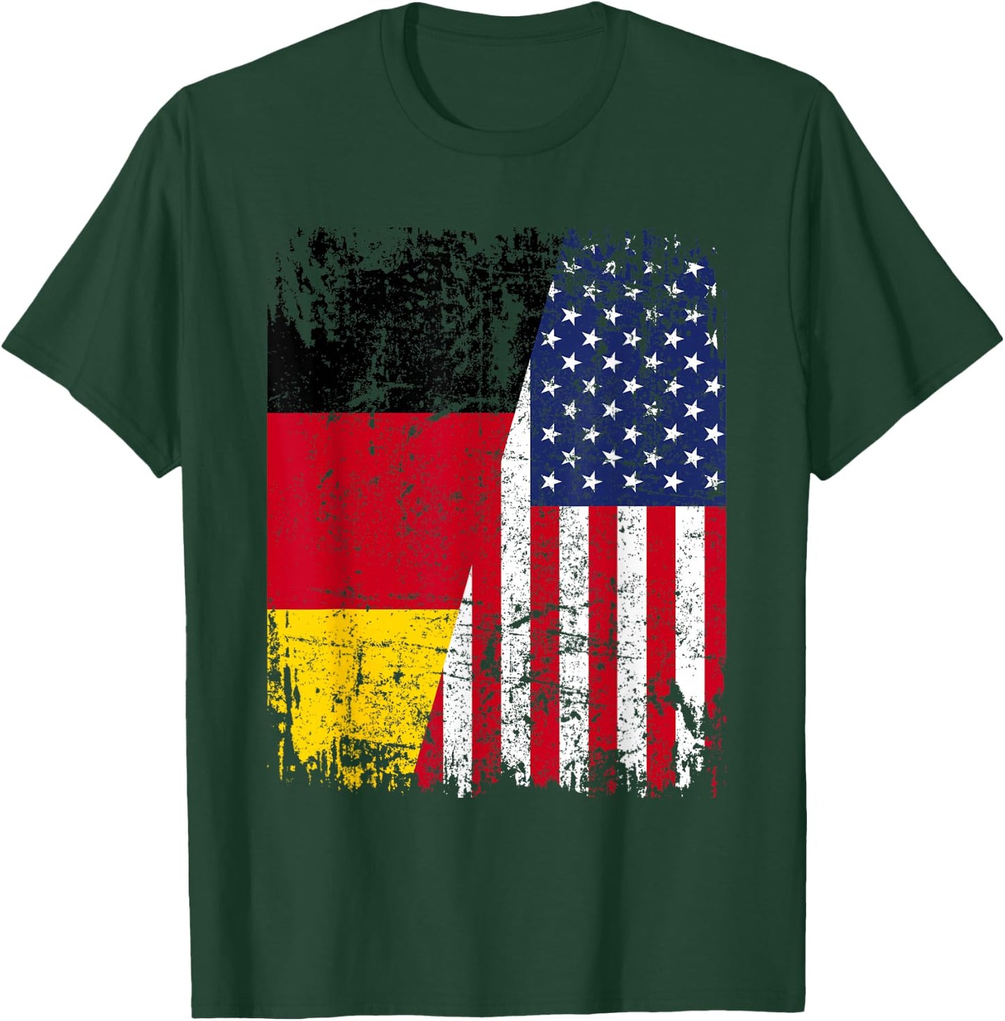 Amerika Deutschland USA US Flagge | Damen Herren Kinder USA T-Shirt - T-Shirt | Forest