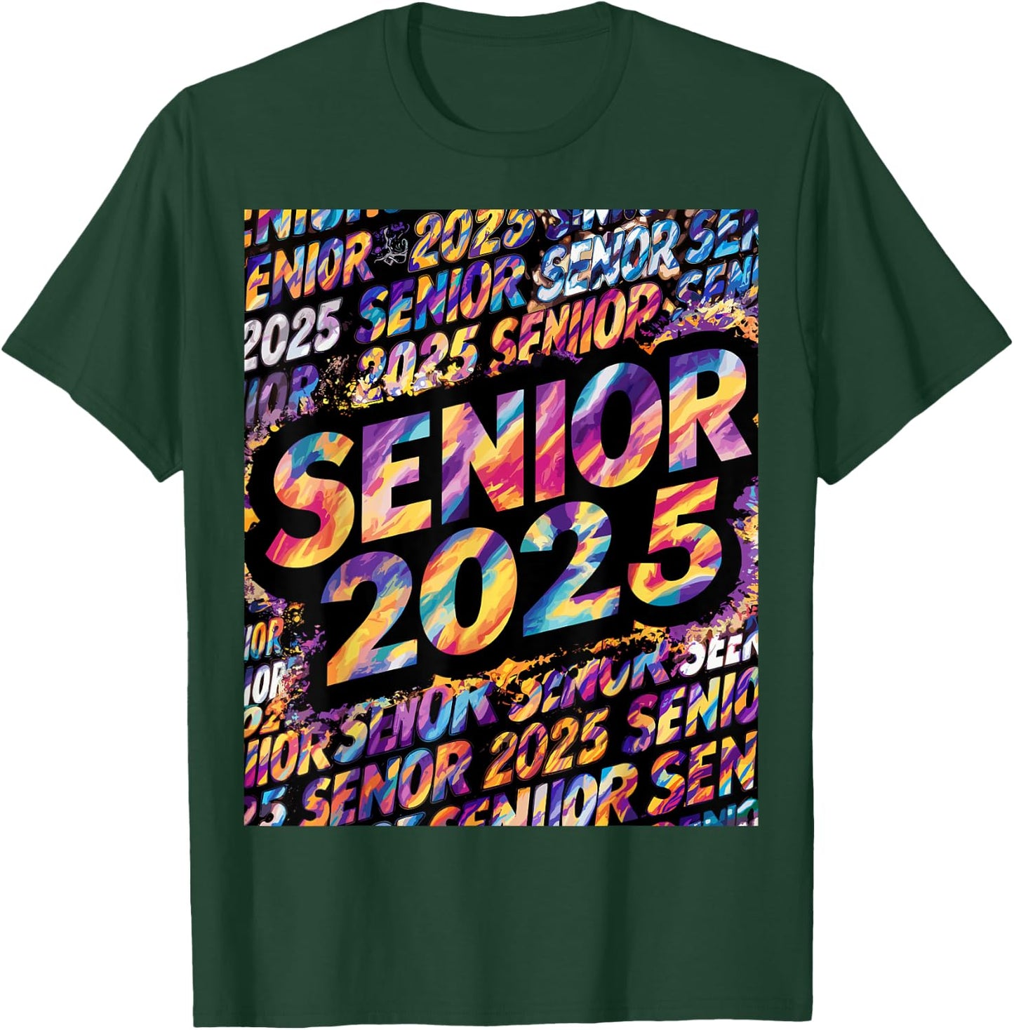 Senior 2025 Shirt Class of 2025 Tie Dye Senior 25 Graduation T-Shirt - T-Shirt | Forest