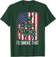 BBQ USA Flag I'd smoke that Beef Pork Chicken Butcher Funny Women Men T-Shirt - T-Shirt | Forest