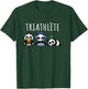 Triathlete Gaming Humour Panda Geek Gift , Black, S T-Shirt - T-Shirt | Forest