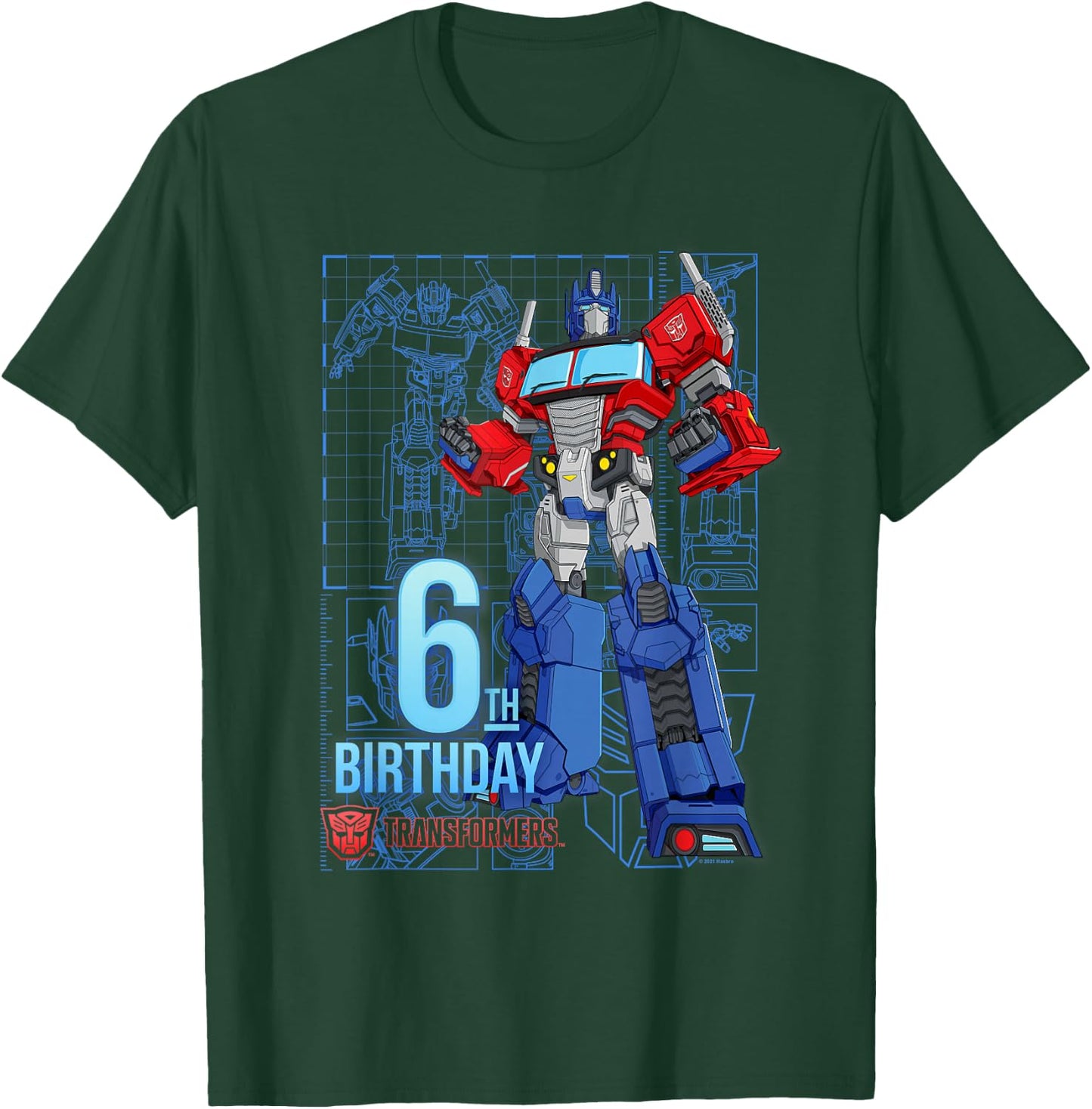 TRANSFORMERS Optimus Prime 6th Birthday T-Shirt - T-Shirt | Forest