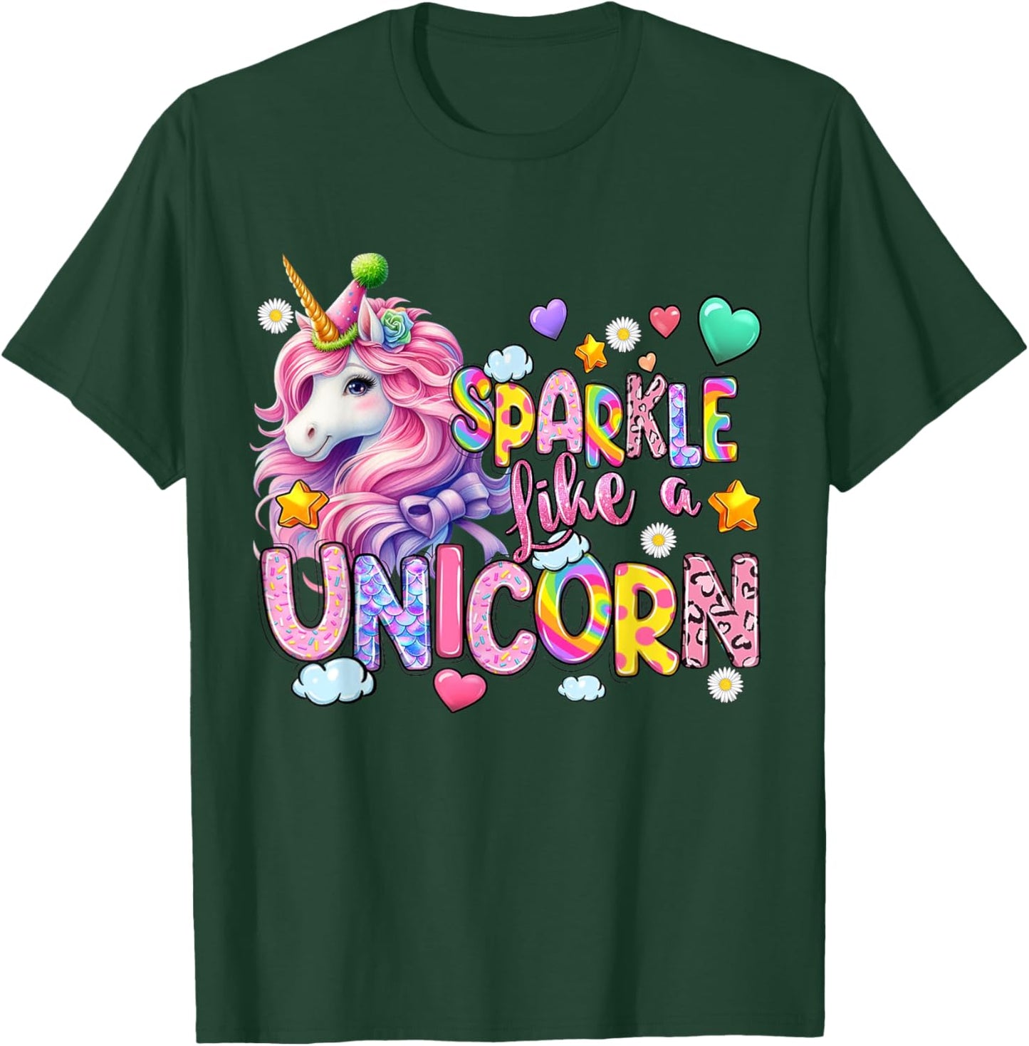 Sparkle Like A Unicorn Cute T-Shirt - T-Shirt | Forest