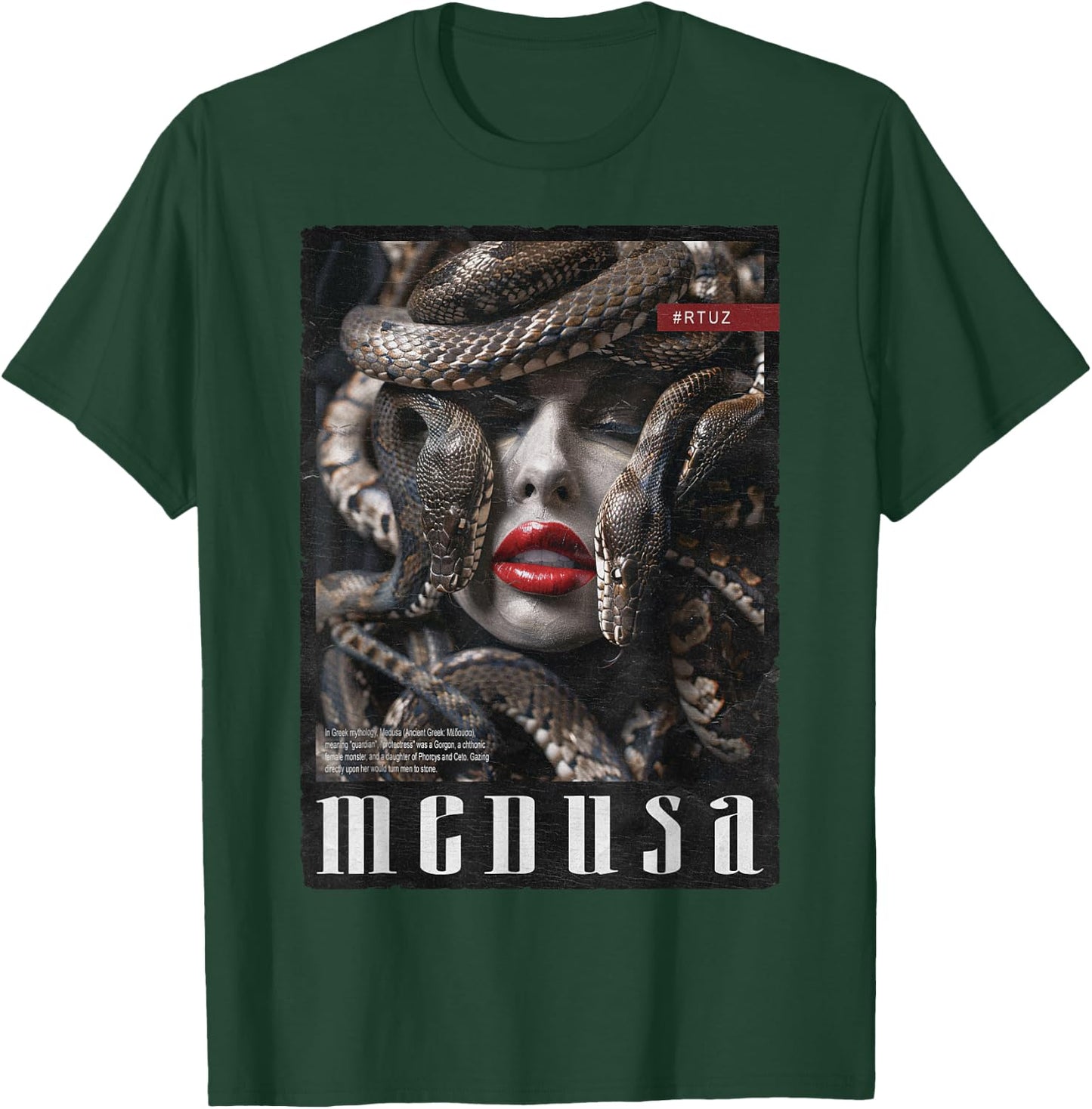 Gorgon Medusa Goddess Snake Greek Mythology Medusa T-Shirt - T-Shirt | Forest