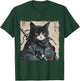 Japanese Samurai Cat Ukiyo-e Warrior Art Japan Vintage T-Shirt - T-Shirt | Forest