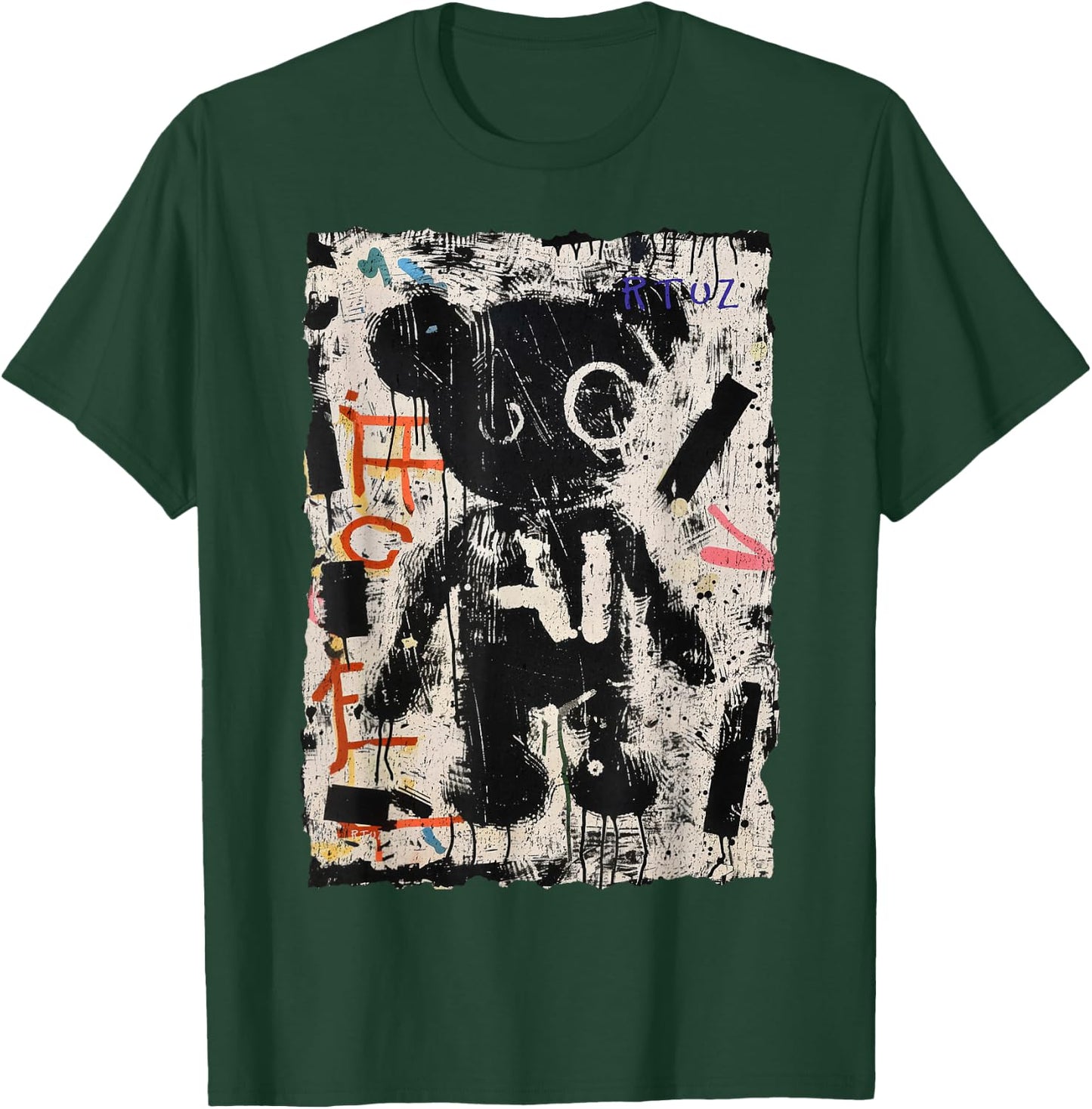 Teddy Bear Graffiti Vintage Teddy Streetwear Teddy , Black, S T-Shirt - T-Shirt | Forest