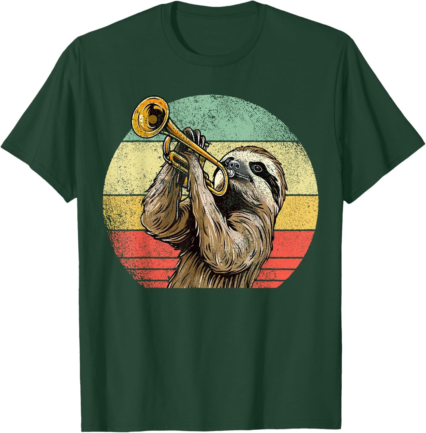Sloth Plays Trumpet Sloth Trumpet Player T-Shirt - T-Shirt | Forest