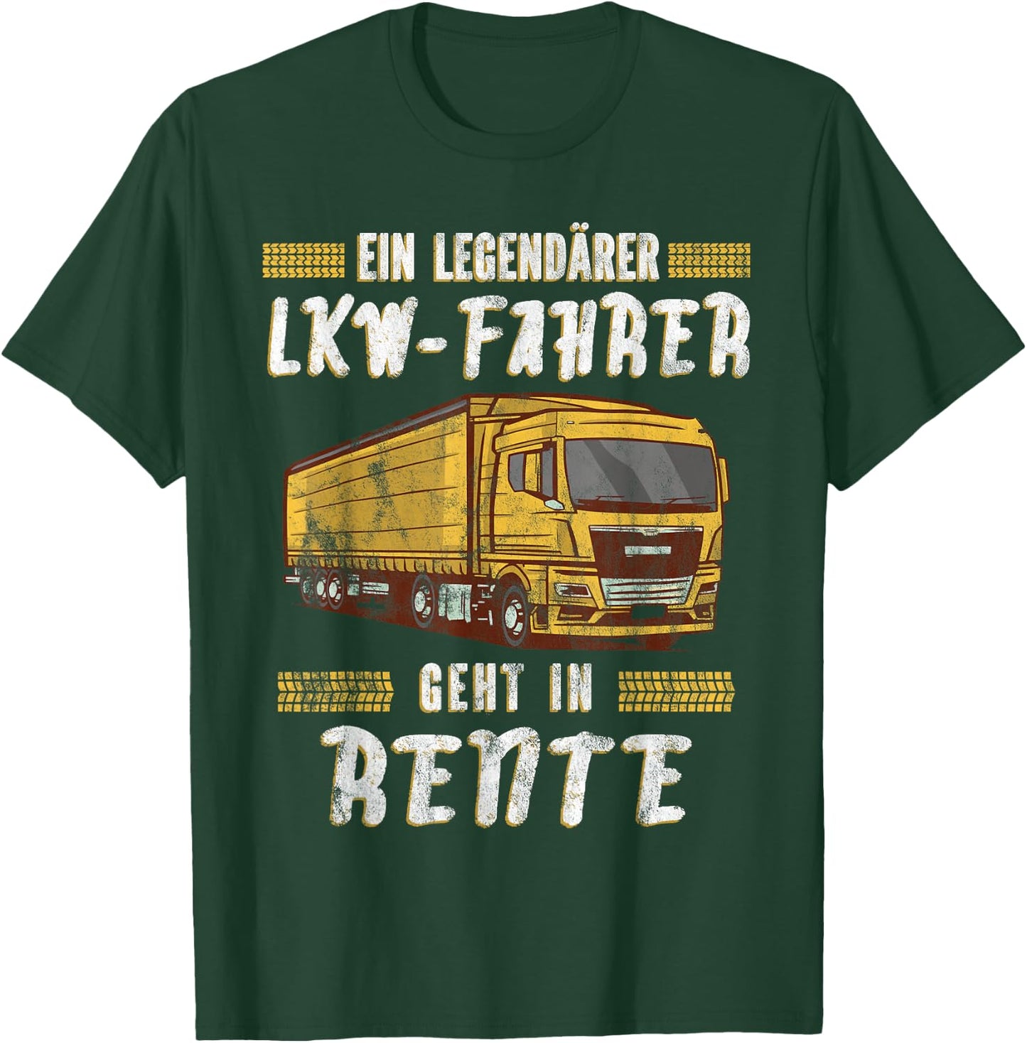 Männer Geschenk für LKW Fahrer zum Ruhestand Rentner Trucker Ein Legendärer LKW-Fahrer Geht In Rente Schwarz Klein Klassisch Trucker Halbarm T-Shirt - T-Shirt | Forest