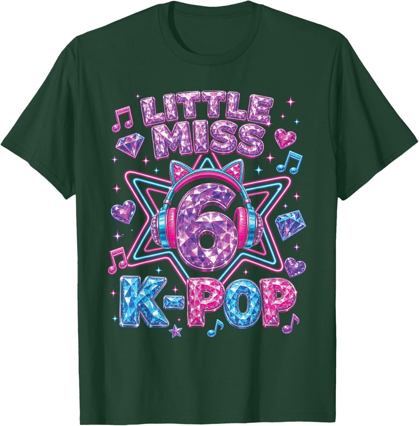 K-Pop 6. Geburtstag Mädchen 6 Jahre alt Mädchen T-Shirt - T-Shirt | Forest