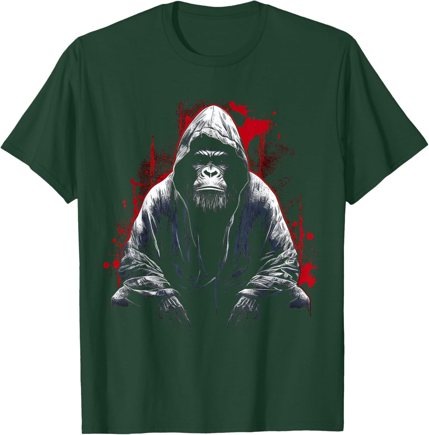 Gorilla Animal Illustration Gorilla , Black, S T-Shirt - T-Shirt | Forest