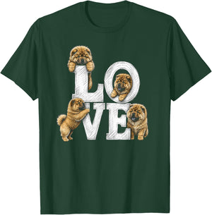 Chow Chow Love Artwork Design T-Shirt - T-Shirt | Forest