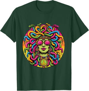 Medusa Hippie Costume Ancient Greek Psychedelic Snakes T-Shirt - T-Shirt | Forest