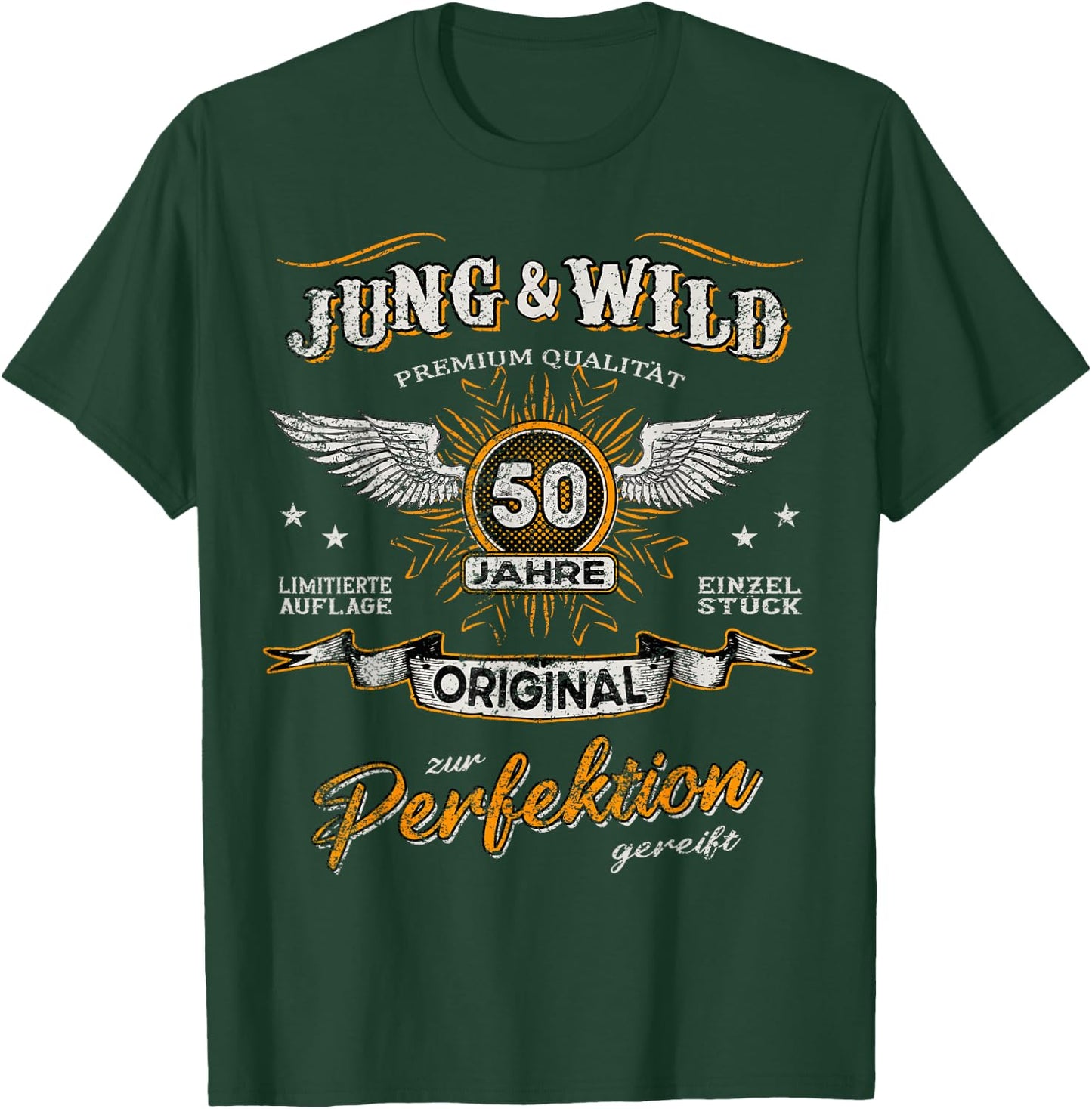 50 Years Young & Wild Matured to Perfection 50th Birthday , black T-Shirt - T-Shirt | Forest