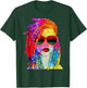 Loc'd Hair Art Black Queen Afro Woman Juneteenth T-Shirt - T-Shirt | Forest