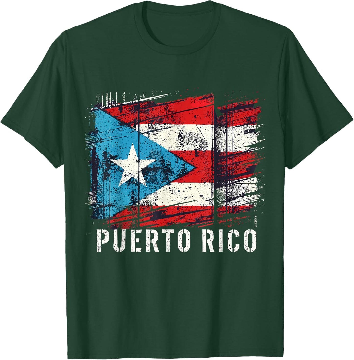 Puerto Rico Flag Heritage Month Hispanic Boricua Rica T-Shirt - T-Shirt | Forest