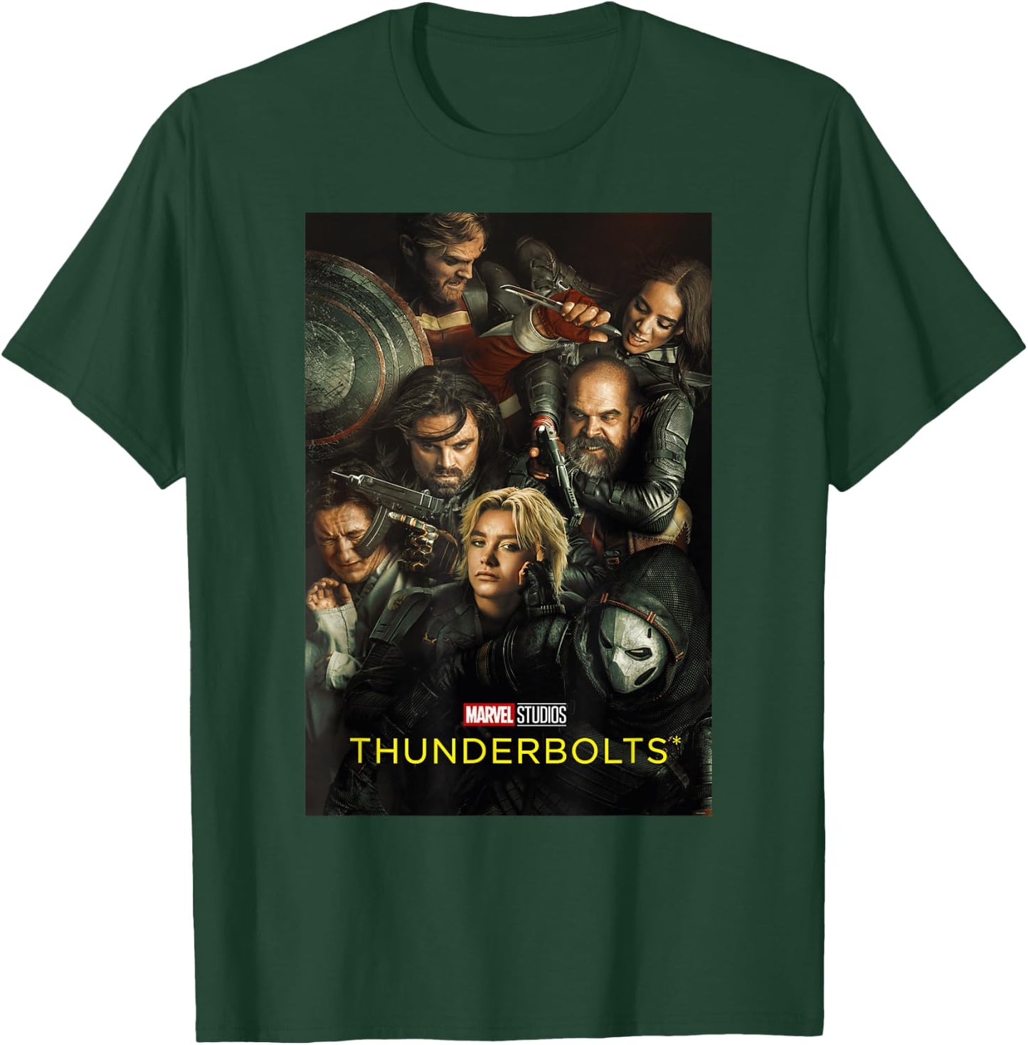 Marvel Studios Thunderbolts Official Movie Poster Art , black T-Shirt - T-Shirt | Forest