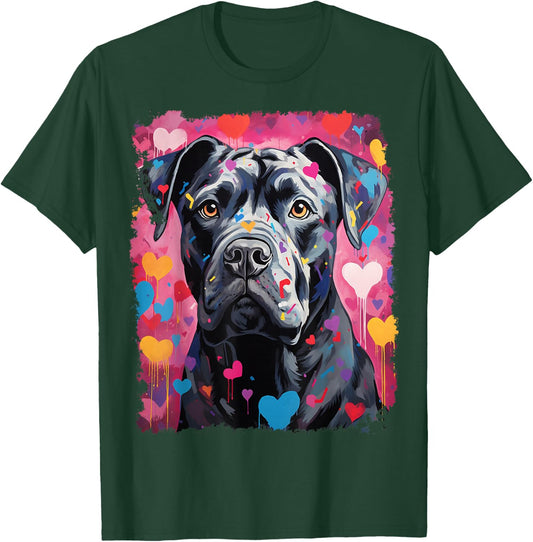 Valentine's Day Pop Art Dog Cane Corso T-Shirt - T-Shirt | Forest