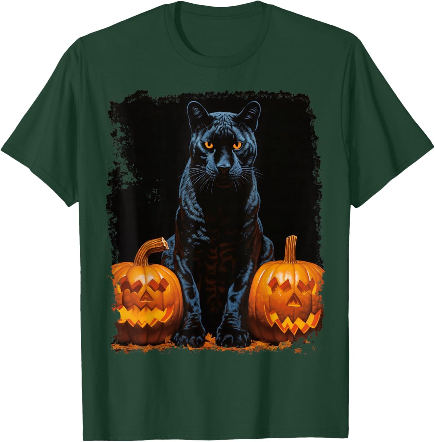 Halloween Panther Black T-Shirt - T-Shirt | Forest