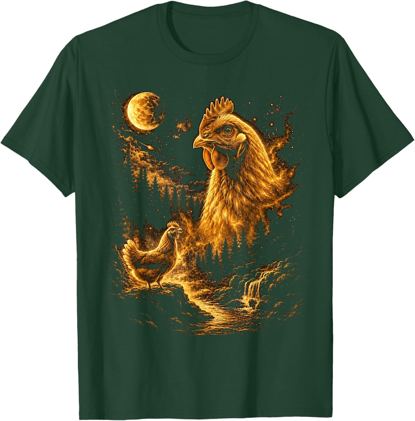 Cute Chicken Boys Men Vintage Farm Animal T-Shirt - T-Shirt | Forest