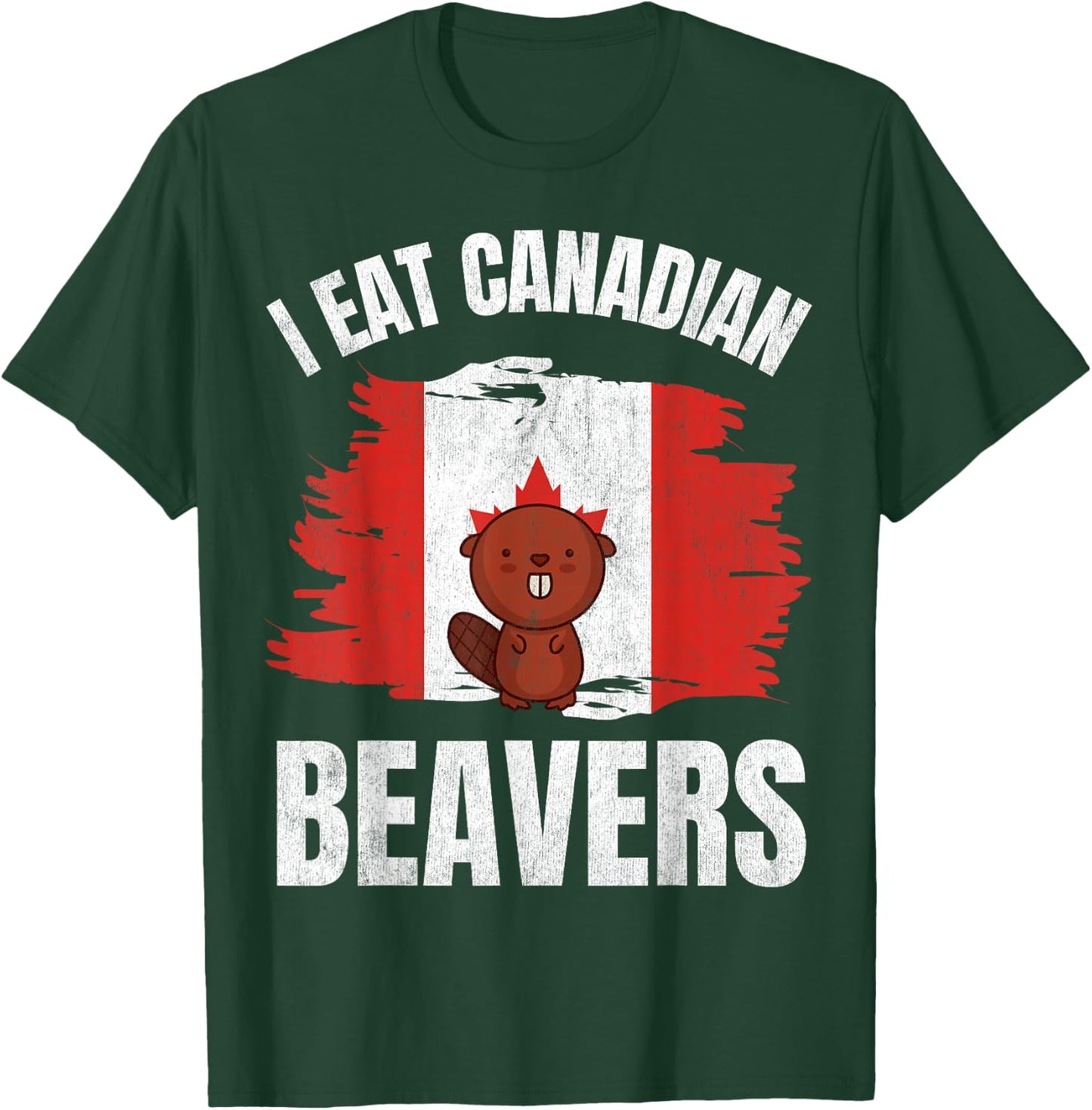 Funny Canadian Beaver, Funny Canada T-Shirt - T-Shirt | Forest