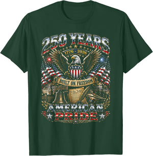 USA 250th Anniversary Celebrations American July 4th T-Shirt - T-Shirt | Forest