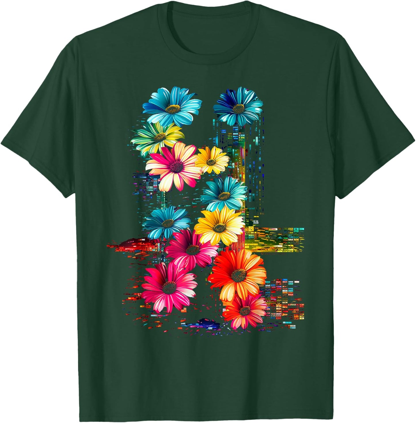 Blume, bunt, Kunstwerk, Naturkunst, Grafik, Blume T-Shirt - T-Shirt | Forest