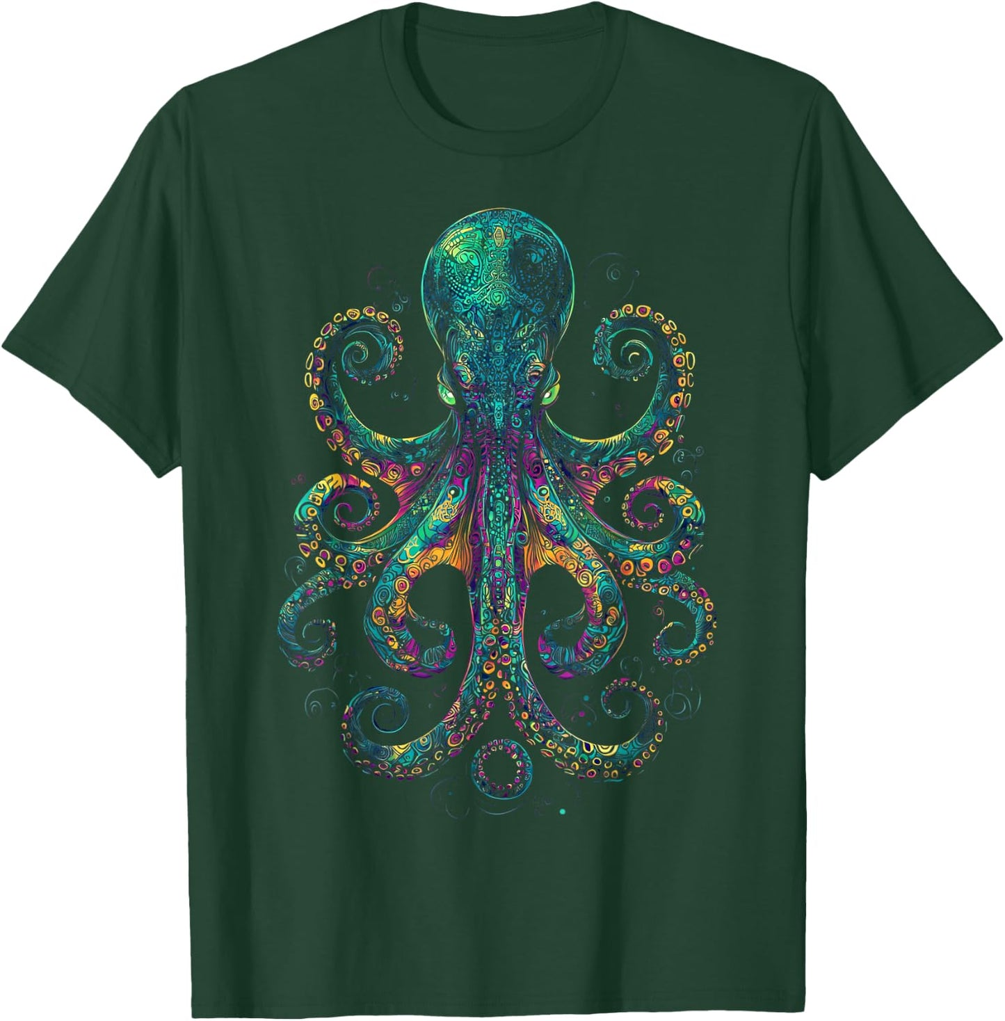 Grunge Octopus | Graphic T-Shirt - T-Shirt | Forest
